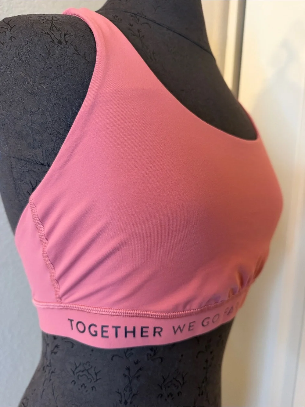 lululemon athletica Peloton Together We Go Far Energy Bra Size 10 Cherry Tint